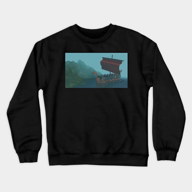 Voyage of the Vikings Crewneck Sweatshirt by InspiredCreative